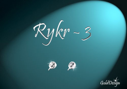 Rykr 3 - náušnice stříbřeno
